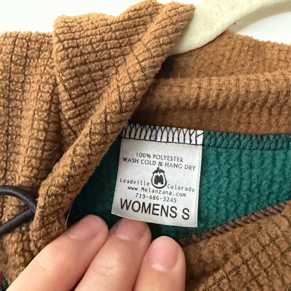Melanzana Women’s Size Small Brown and Green sweatshirt V1 - Picture 2 of 3